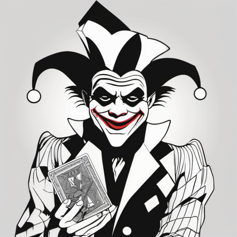 Joker with cards